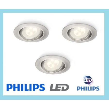 Oprawa podtynkowa Philips TAURUS 59163/17/16 LED - zestaw 3 sztuk