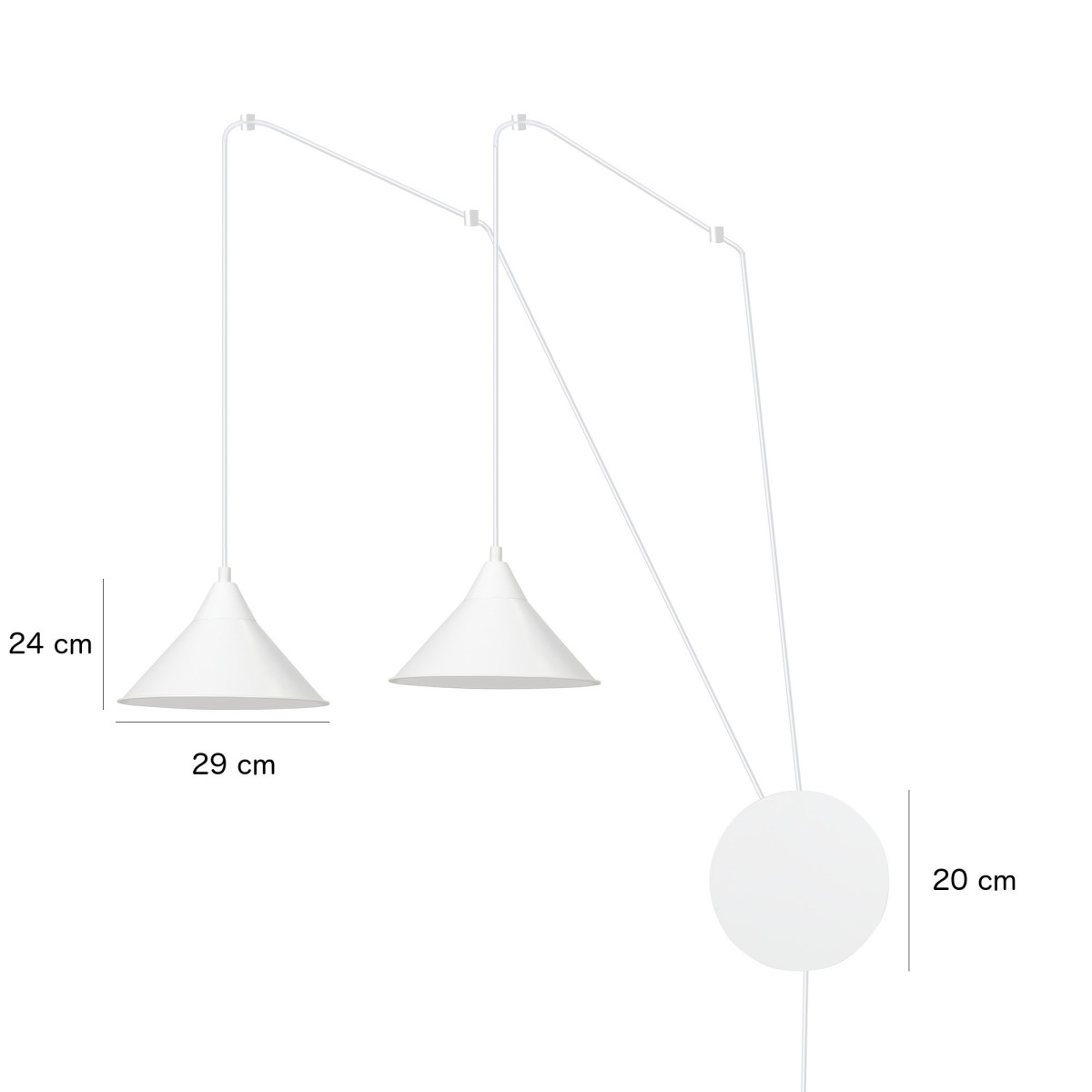 Lampa  przysufitowa Emibig ABRAMO 2 BLACK 160/2