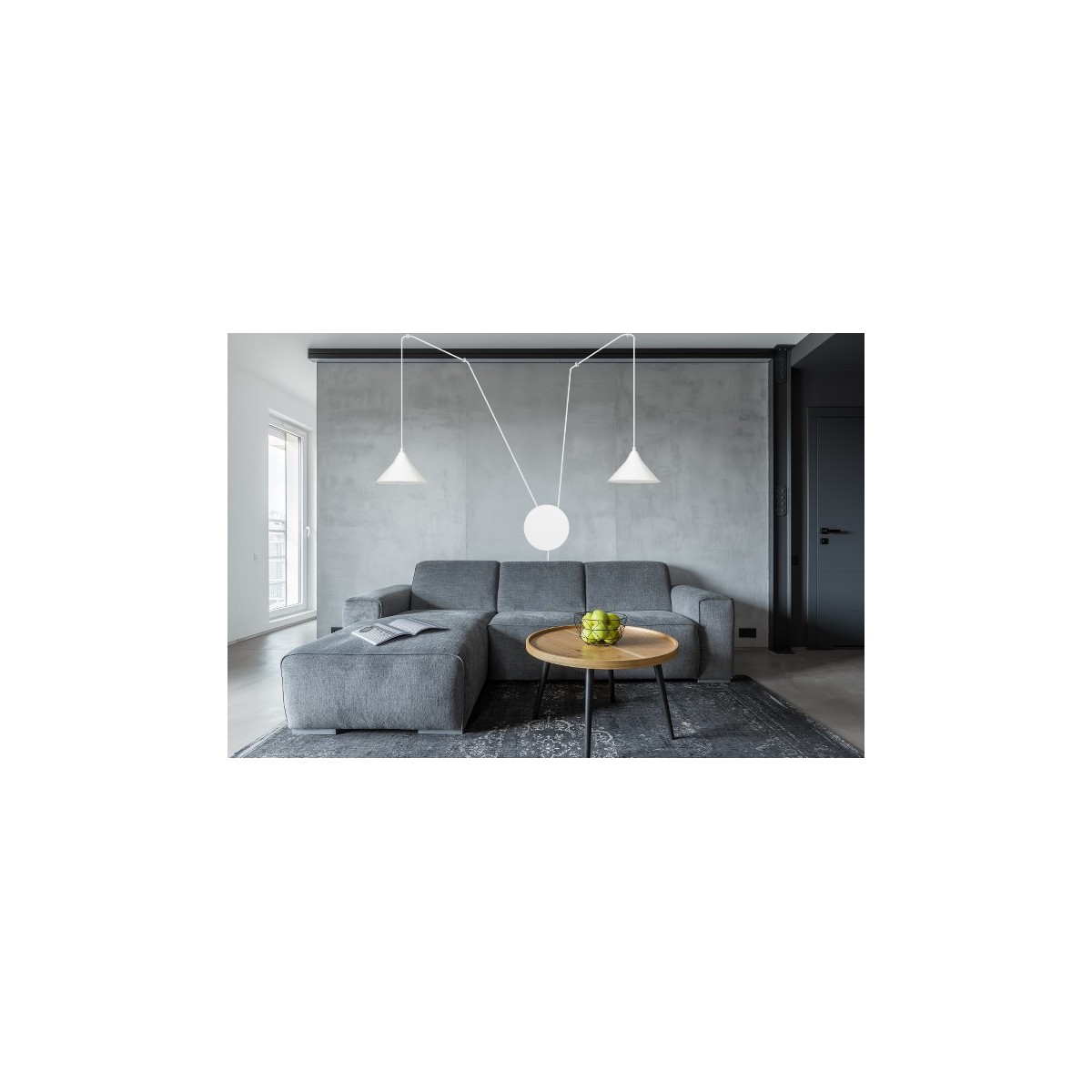 Lampa  przysufitowa Emibig ABRAMO 2 BLACK 160/2