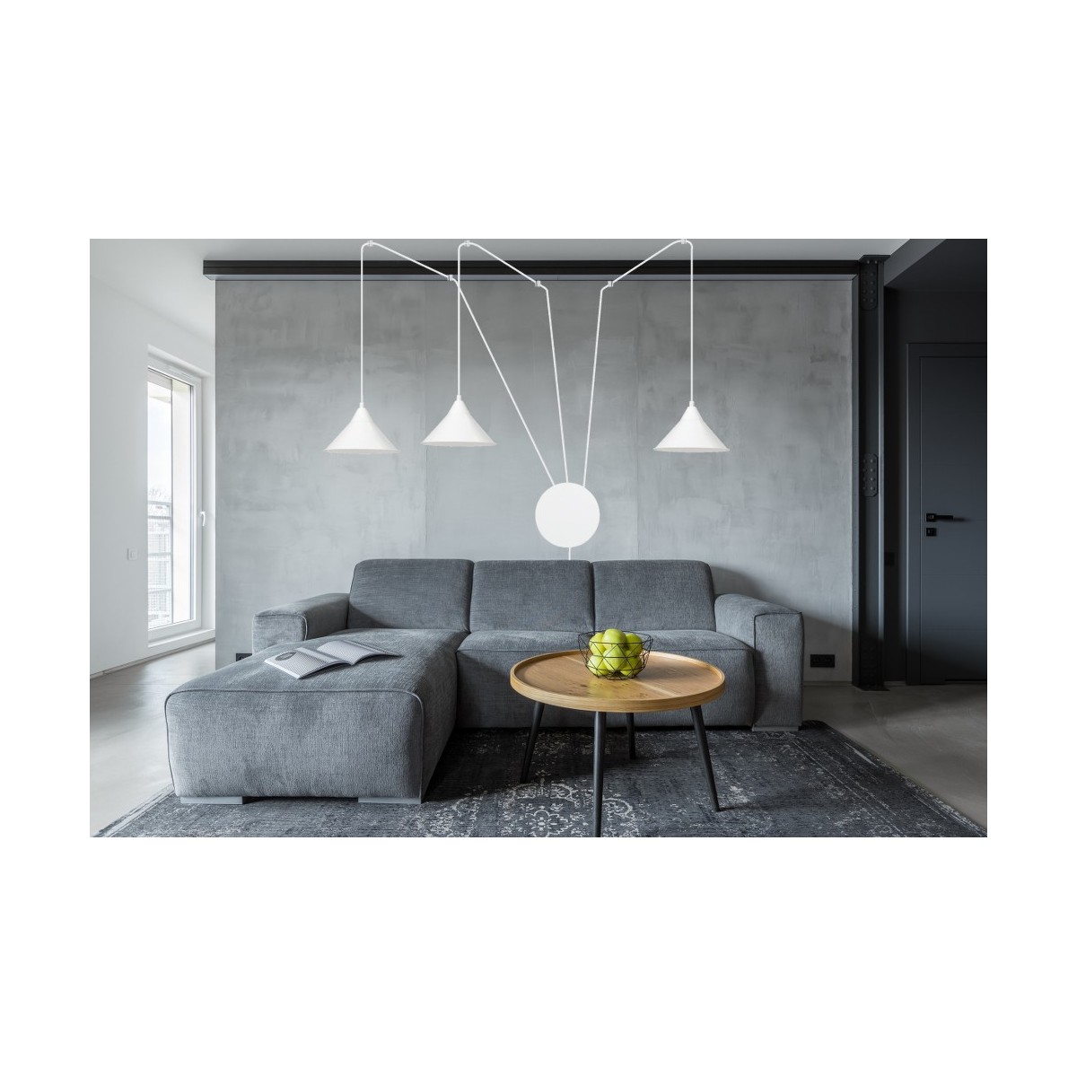 Lampa  przysufitowa Emibig ABRAMO 3 BLACK 160/3