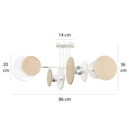 Lampa  przysufitowa Emibig ZITA 4 WHITE 174/4