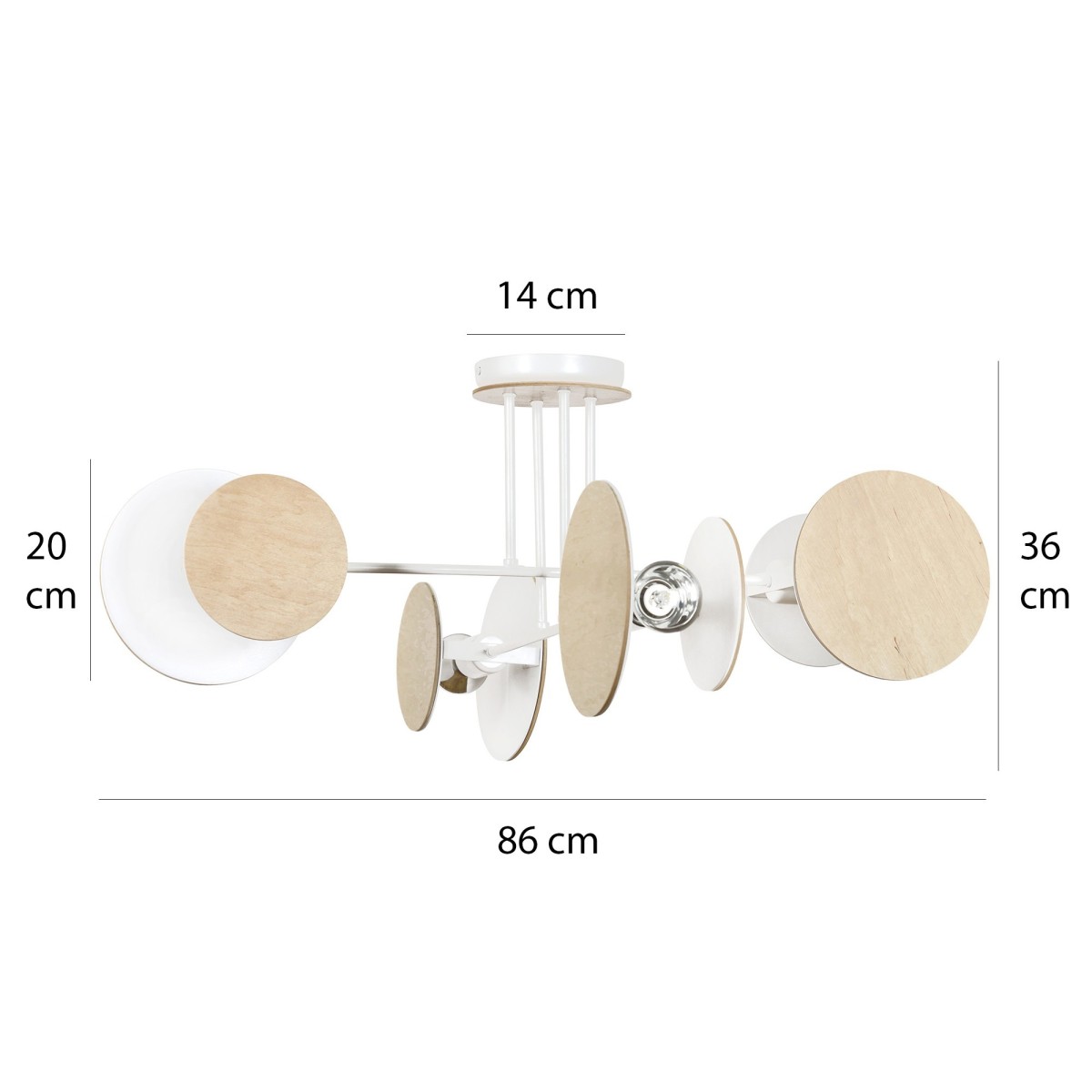 Lampa  przysufitowa Emibig ZITA 4 WHITE 174/4