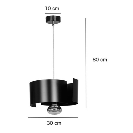 Lampa wisząca Emibig VIXON 1 BLACK 284/1