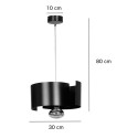 Lampa wisząca Emibig VIXON 1 BLACK 284/1