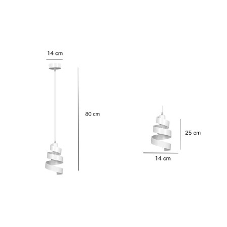 Lampa wisząca Emibig SAGA 1 WHITE 351/1