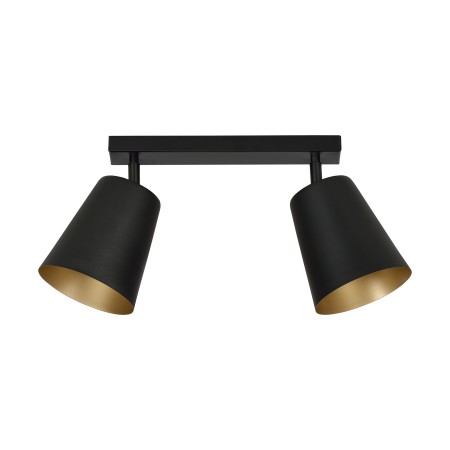 Lampa  przysufitowa Emibig PRISM 2 BLACK / GOLD 406/2
