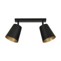 Lampa  przysufitowa Emibig PRISM 2 BLACK / GOLD 406/2