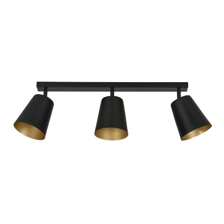 Lampa  przysufitowa Emibig PRISM 3 BLACK / GOLD 406/3