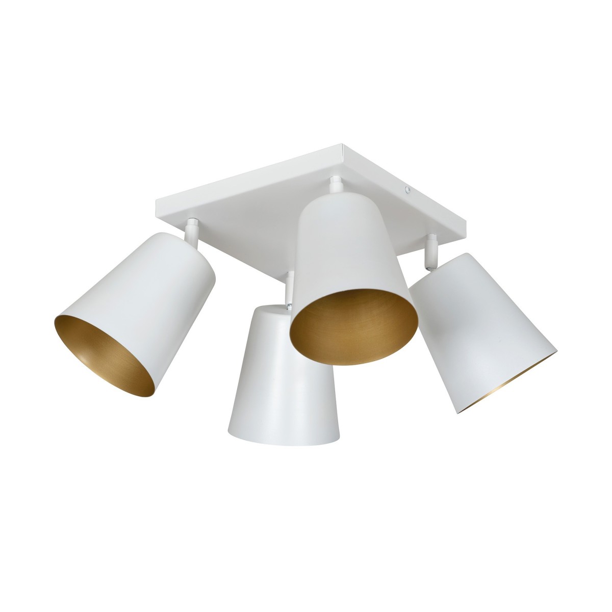 Lampa  przysufitowa Emibig PRISM 4 WHITE / GOLD 407/4