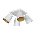 Lampa  przysufitowa Emibig PRISM 4 WHITE / GOLD 407/4