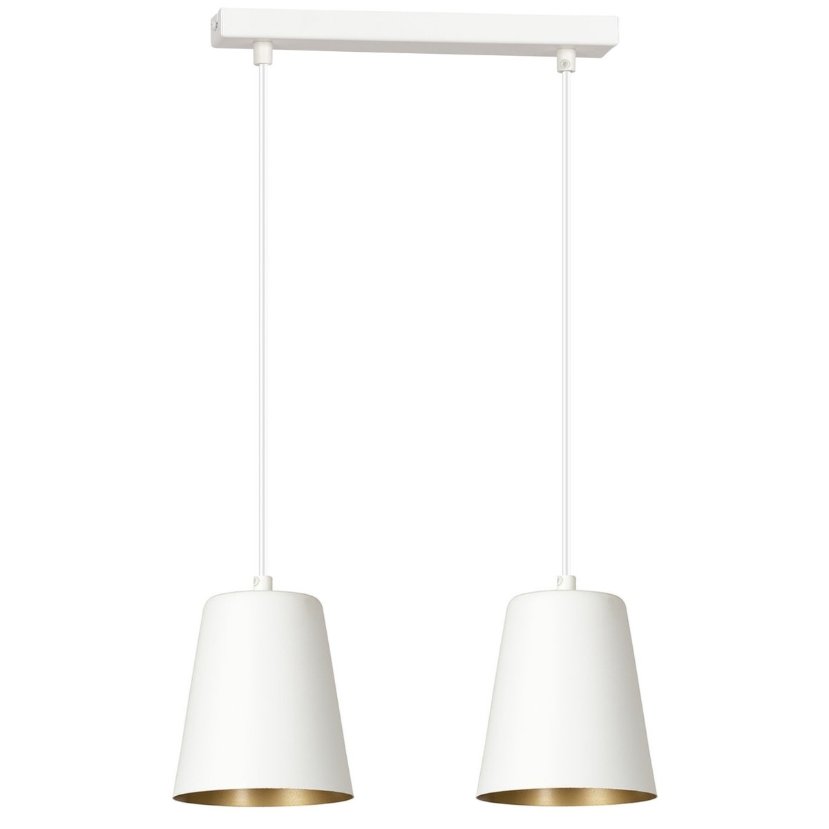 Lampa wisząca Emibig MILGA 2 WHITE / GOLD 414/2