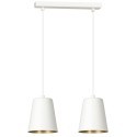 Lampa wisząca Emibig MILGA 2 WHITE / GOLD 414/2