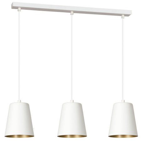 Lampa wisząca Emibig MILGA 3 WHITE / GOLD 414/3