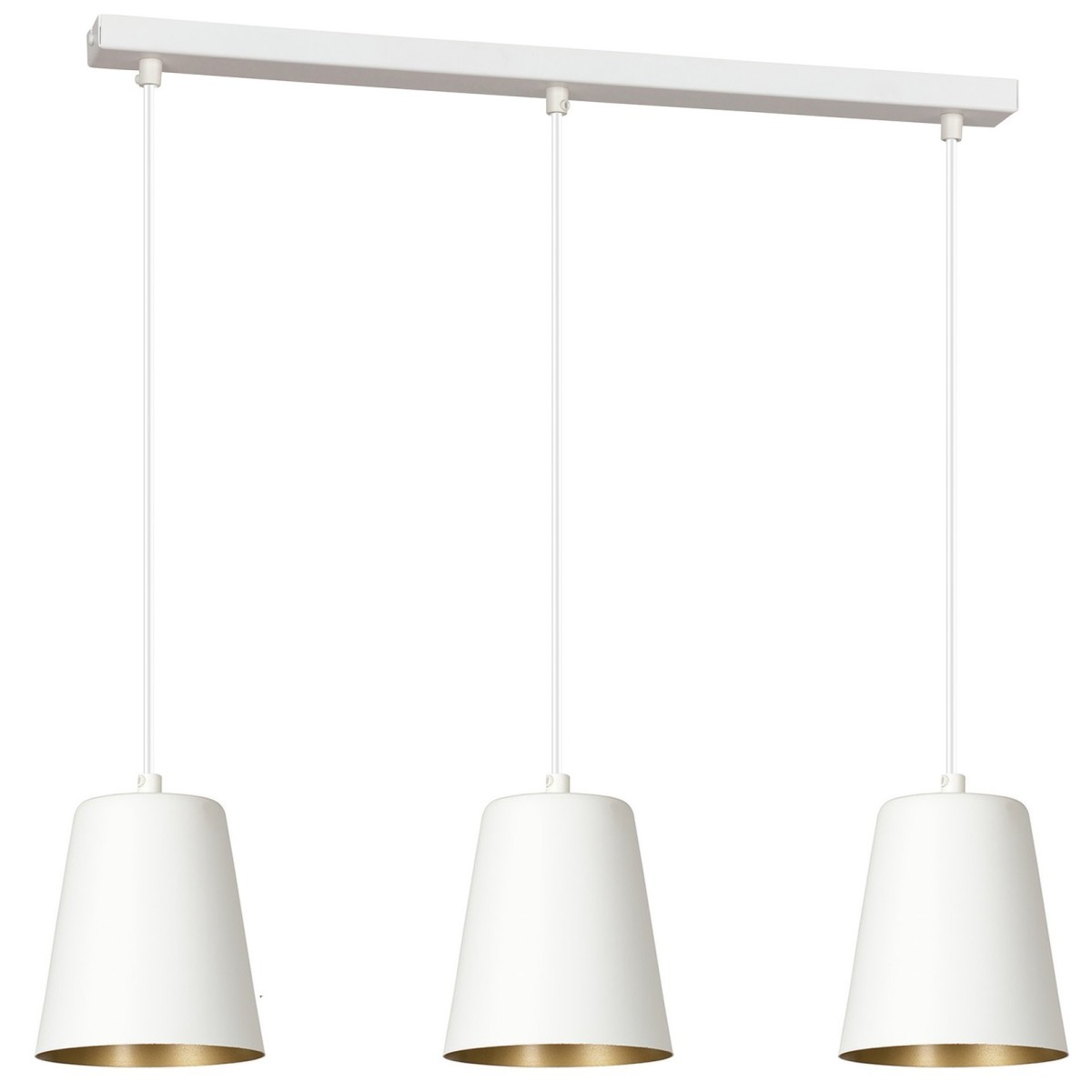 Lampa wisząca Emibig MILGA 3 WHITE / GOLD 414/3