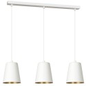 Lampa wisząca Emibig MILGA 3 WHITE / GOLD 414/3