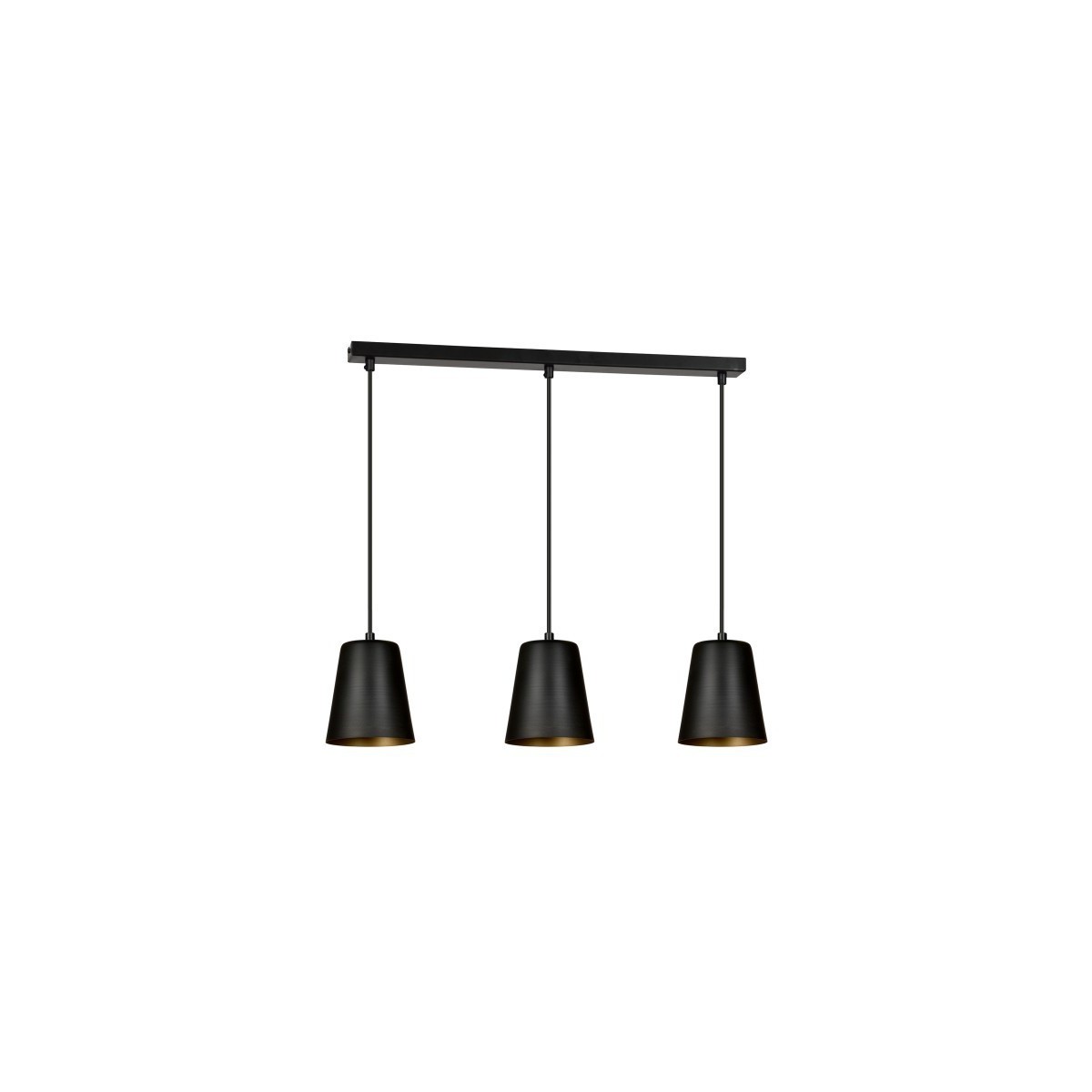 Lampa wisząca Emibig MILGA 3 BLACK / GOLD 415/3