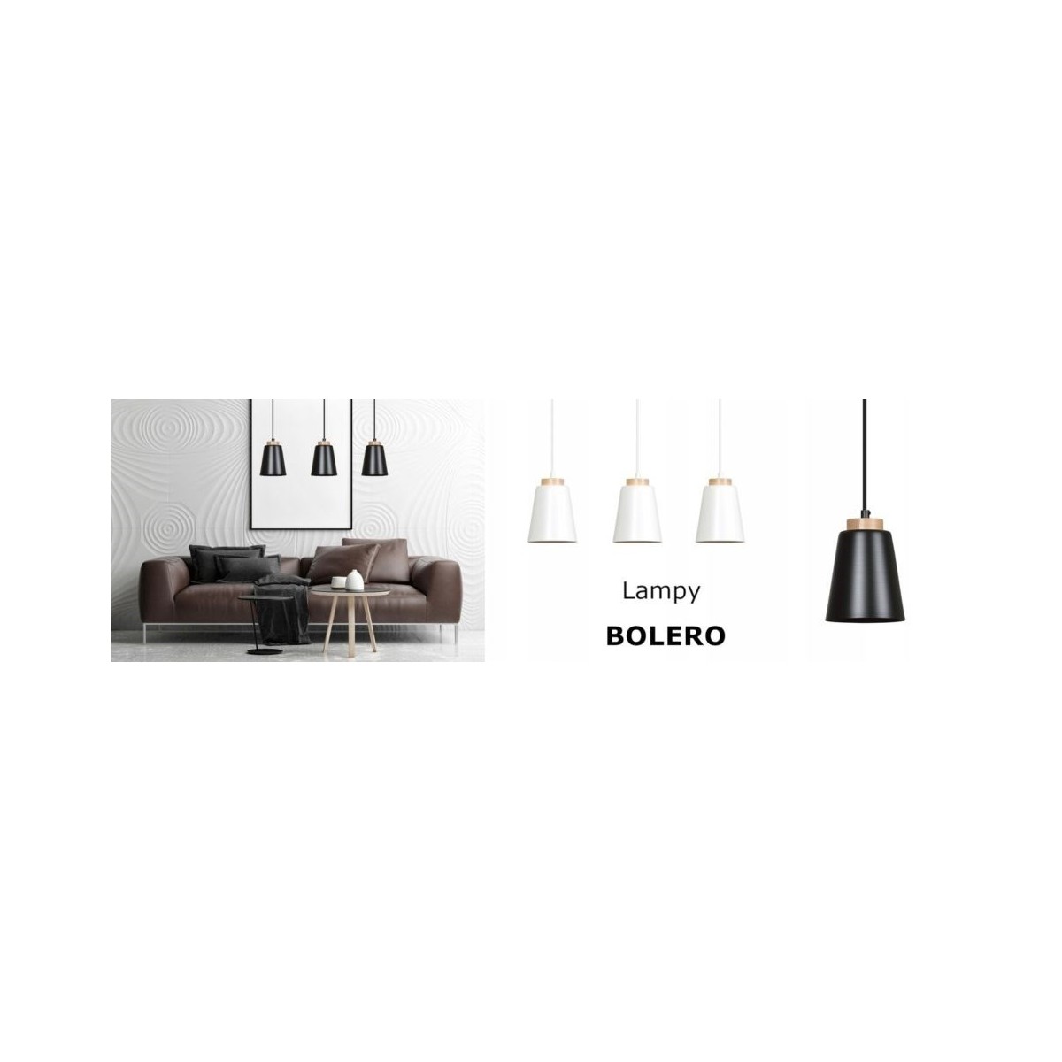Lampa wisząca Emibig BOLERO 1 BLACK 442/1