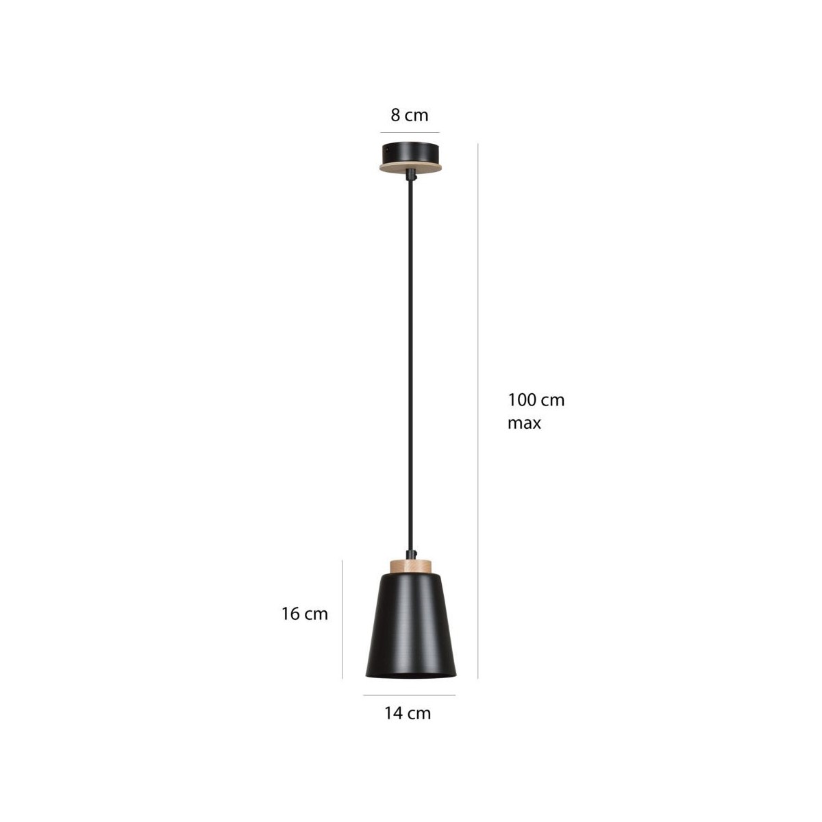 Lampa wisząca Emibig BOLERO 1 BLACK 442/1