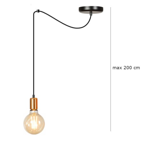 Lampa wisząca Emibig SPARK 1 BLACK 446/1