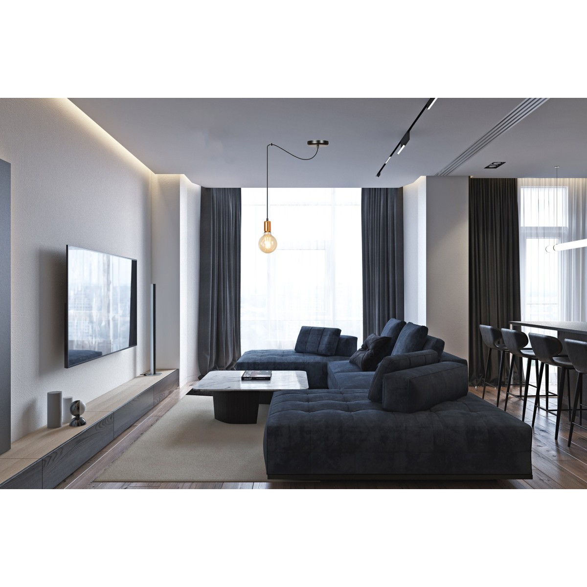 Lampa wisząca Emibig SPARK 1 BLACK 446/1