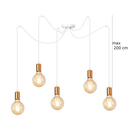 Lampa wisząca Emibig SPARK 5 BLACK 446/5