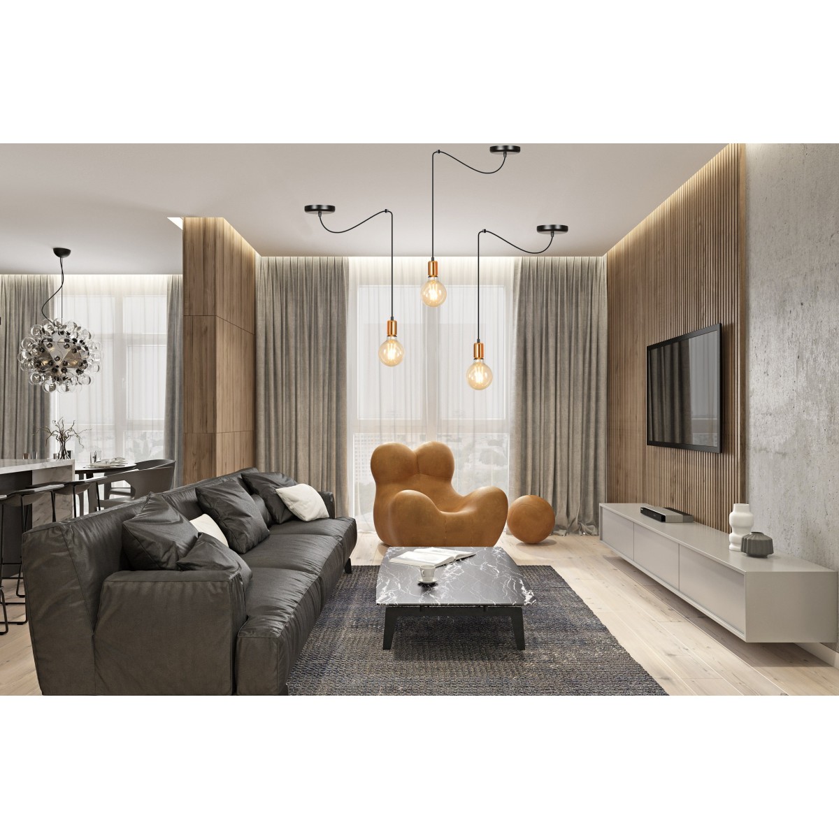 Lampa wisząca Emibig SPARK 5 WHITE 447/5