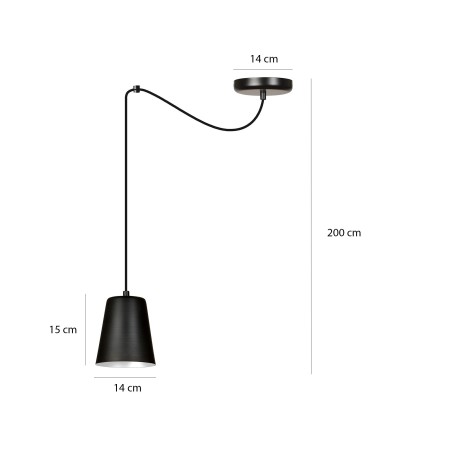 Lampa wisząca Emibig LINK 1 BLACK / WHITE 454/1