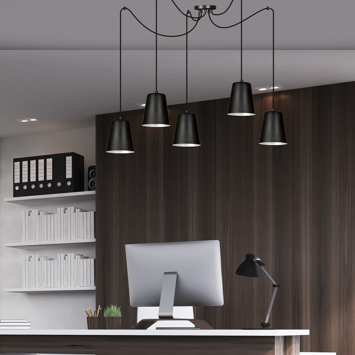 Lampa wisząca Emibig LINK 1 BLACK / WHITE 454/1