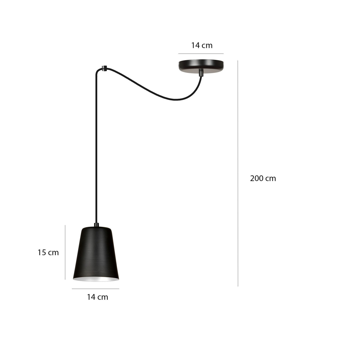 Lampa wisząca Emibig LINK 1 BLACK / GOLD 455/1