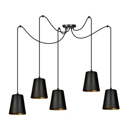 Lampa wisząca Emibig LINK 5 BLACK / GOLD 455/5