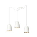 Lampa wisząca Emibig LINK 3 WHITE / GOLD 456/3