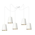 Lampa wisząca Emibig LINK 5 WHITE / GOLD 456/5