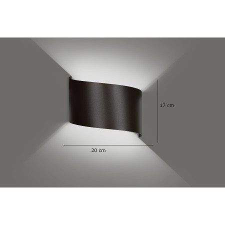 Emibig VERO BLACK 910/2 - czarny kinkiet świecący góra - dół