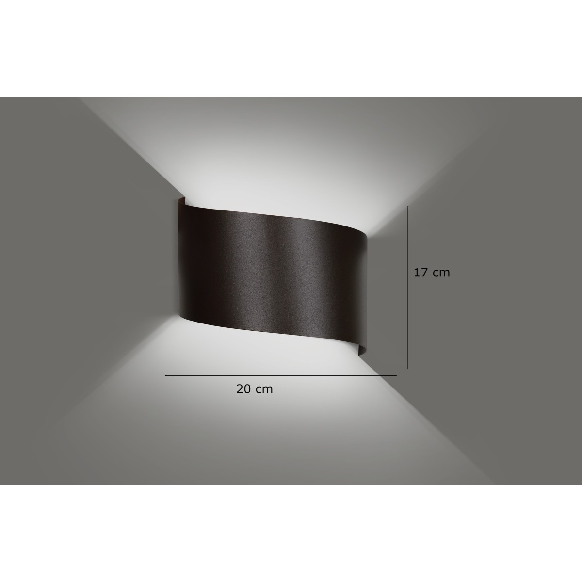 Emibig VERO BLACK 910/2 - czarny kinkiet świecący góra - dół