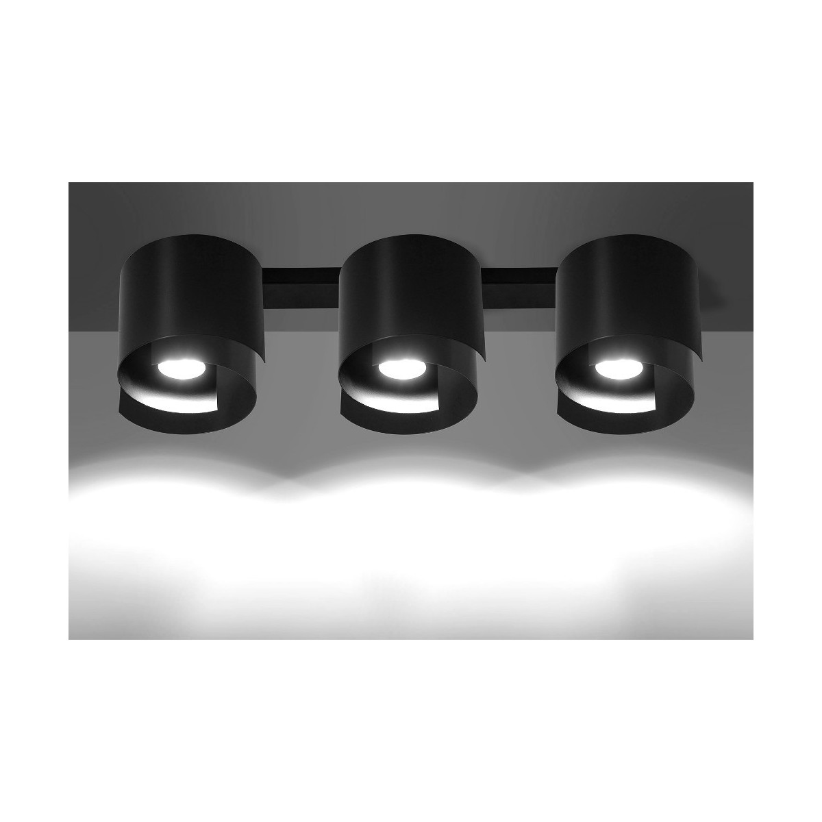 Lampa  przysufitowa Emibig STYLE 3 BLACK 926/3