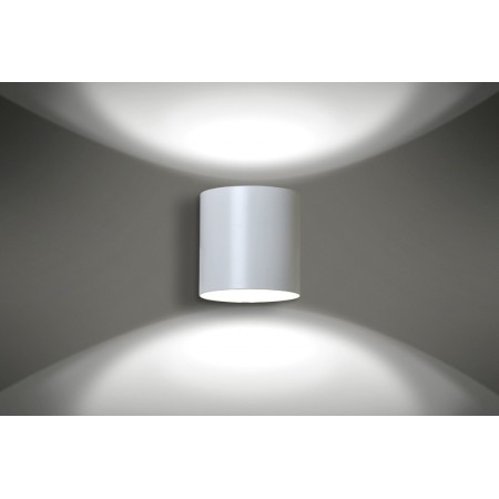 Emibig AXO WHITE 930/1 - biały, okrągły kinkiet ścienny świecący góra - dół