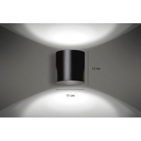 Emibig AXO WHITE 930/1 - biały, okrągły kinkiet ścienny świecący góra - dół