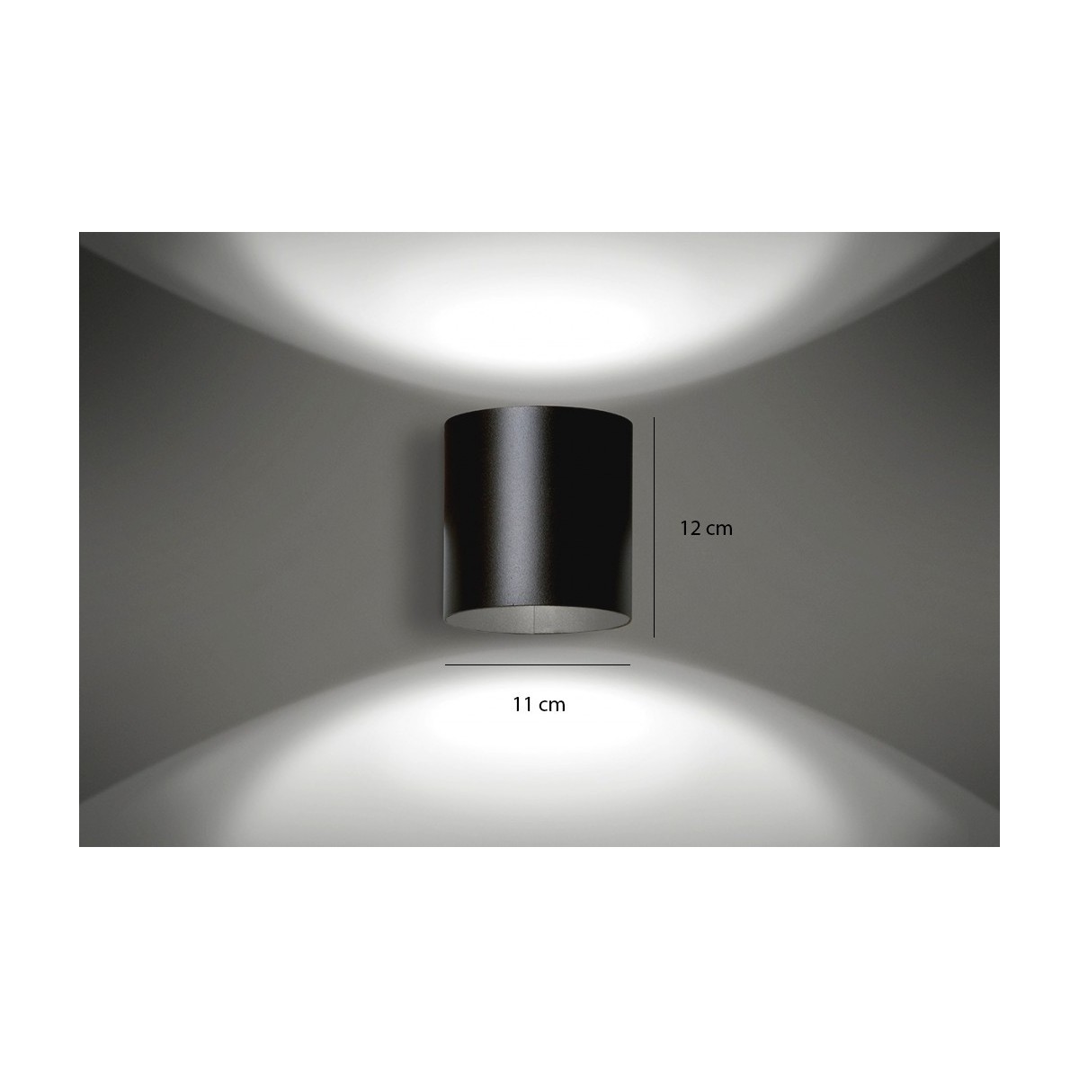 Emibig AXO WHITE 930/1 - biały, okrągły kinkiet ścienny świecący góra - dół