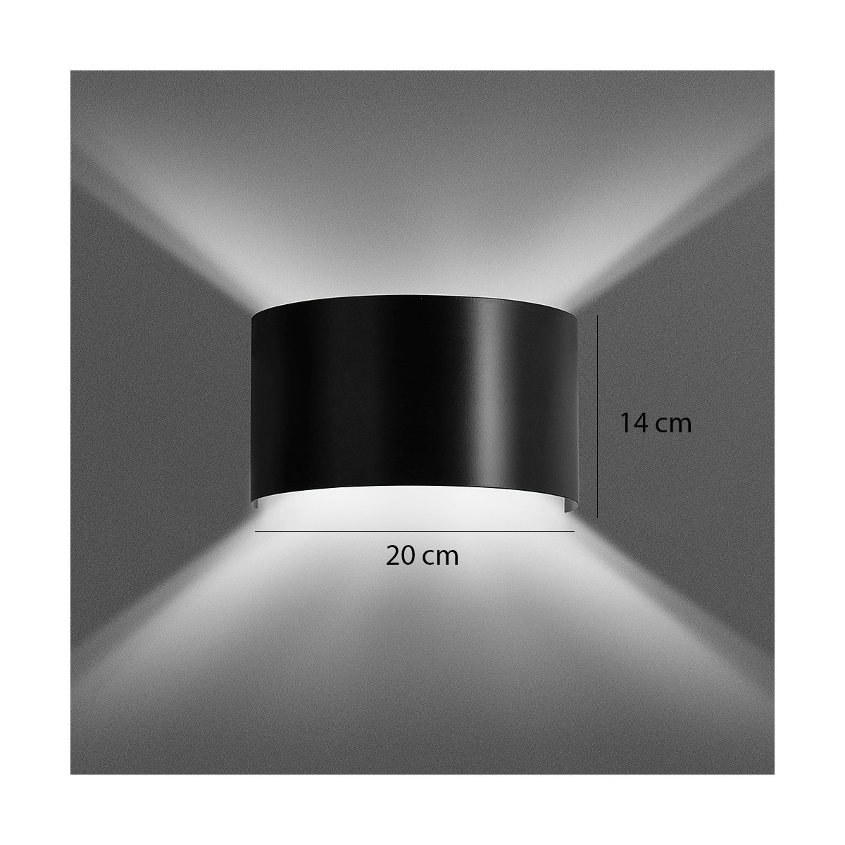 Emibig FOLD GRAY 950/3 - szary kinkiet świecący góra - dół - wyprzedaż ekspozycji