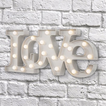 LOVE Dekoracyjny Napis LED 2AA