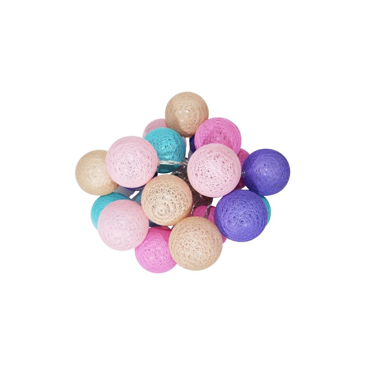 COTTON BALLS Girlanda świetlna Łańcuch LED KULE 20 szt