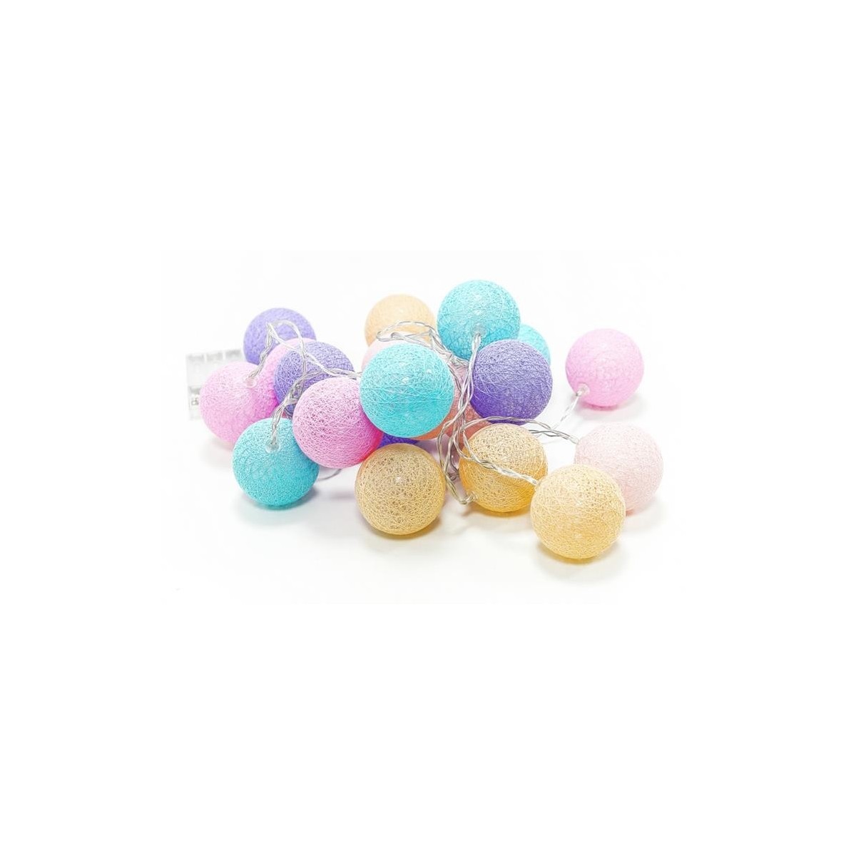 COTTON BALLS Girlanda świetlna Łańcuch LED KULE 20 szt