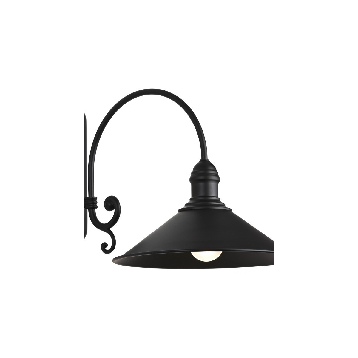 Czarny kinkiet Argon ERBA 633