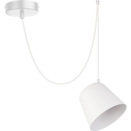 biała, metalowa lampa wisząca Sigma Jawa 31383
