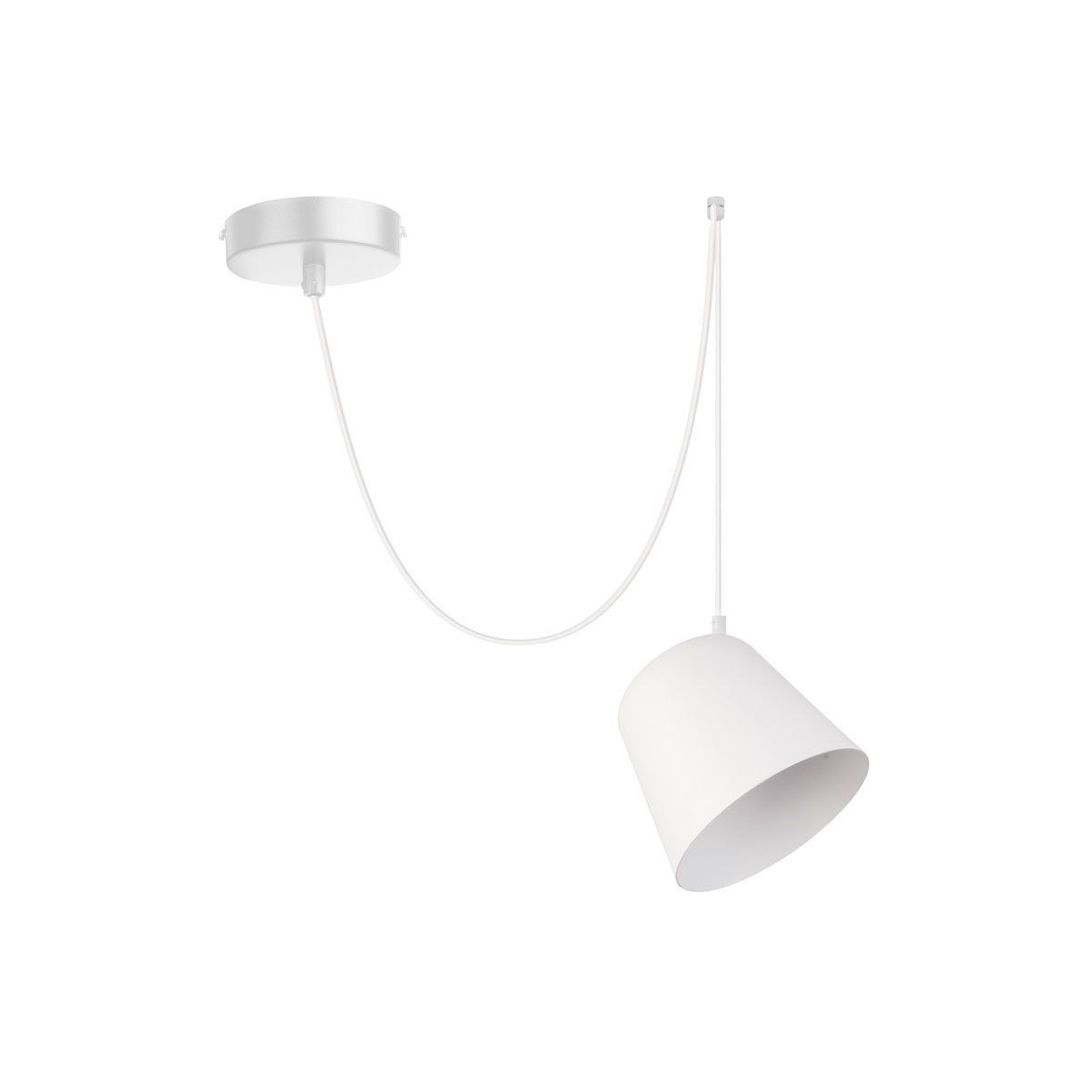 biała, metalowa lampa wisząca Sigma Jawa 31383