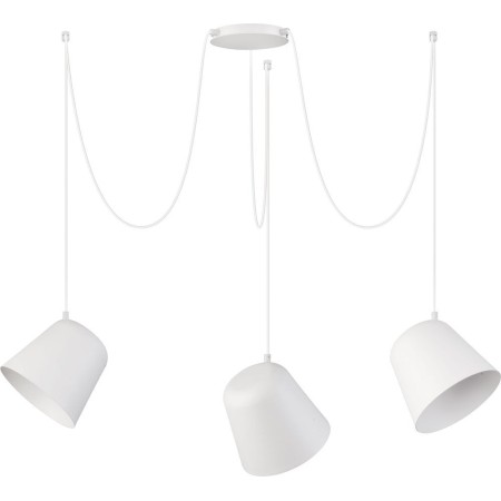 biała, metalowa lampa wisząca Sigma Jawa 31384