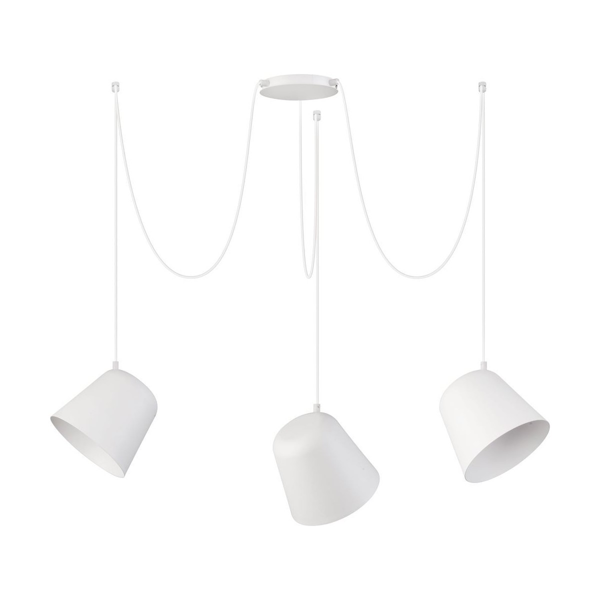 biała, metalowa lampa wisząca Sigma Jawa 31384