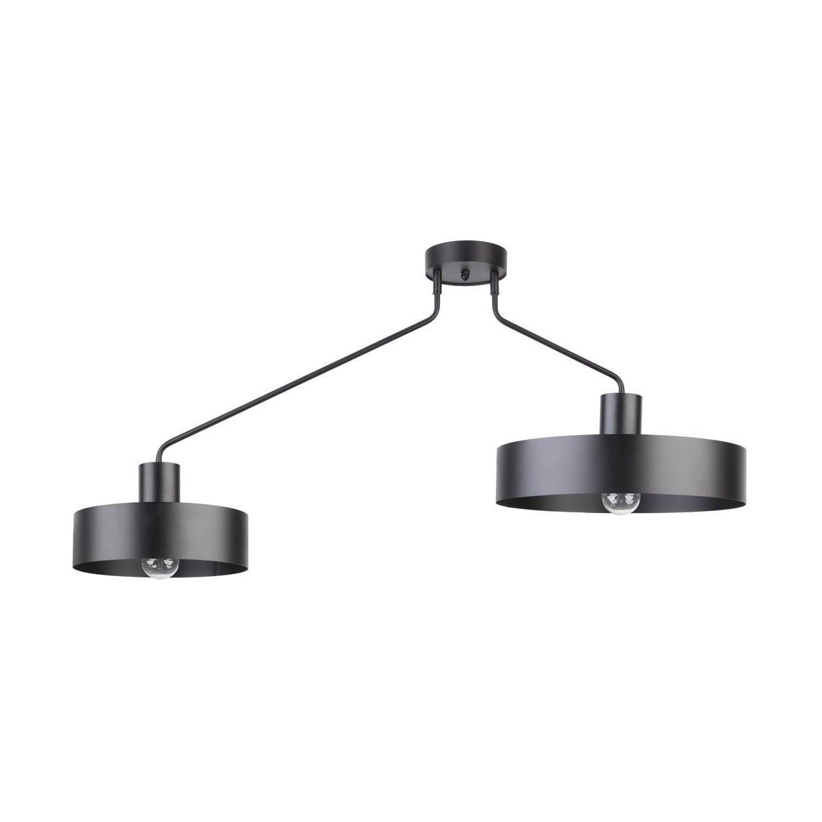 czarna, metalowa lampa przysufitowa Sigma Jumbo 31531