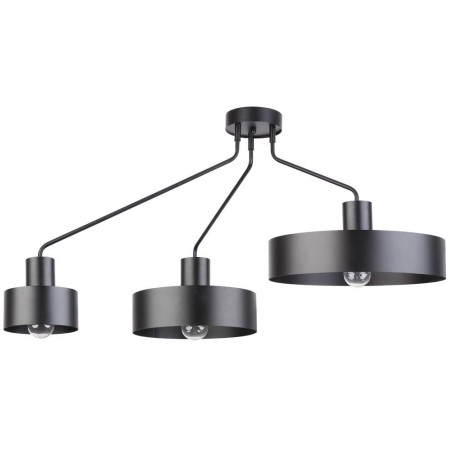 czarna, metalowa lampa przysufitowa Sigma Jumbo 31533