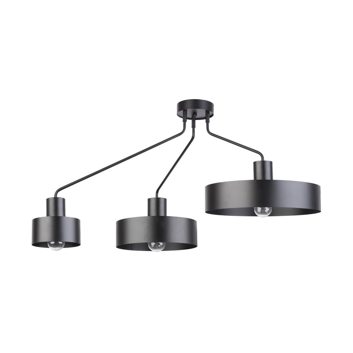 czarna, metalowa lampa przysufitowa Sigma Jumbo 31533